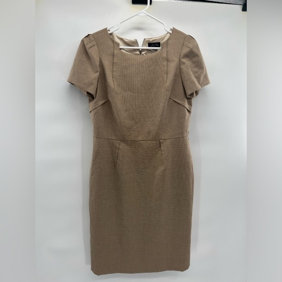 Tahari Levine brown sheath dress short sleeve size 12 - Picture 9 of 11